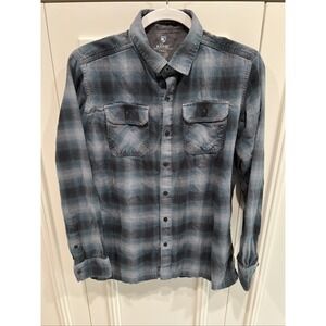 Kuhl Men's Dillingr Plaid‎ Flannel Shirt Size Small Outdoor Gorpcore Cabincore